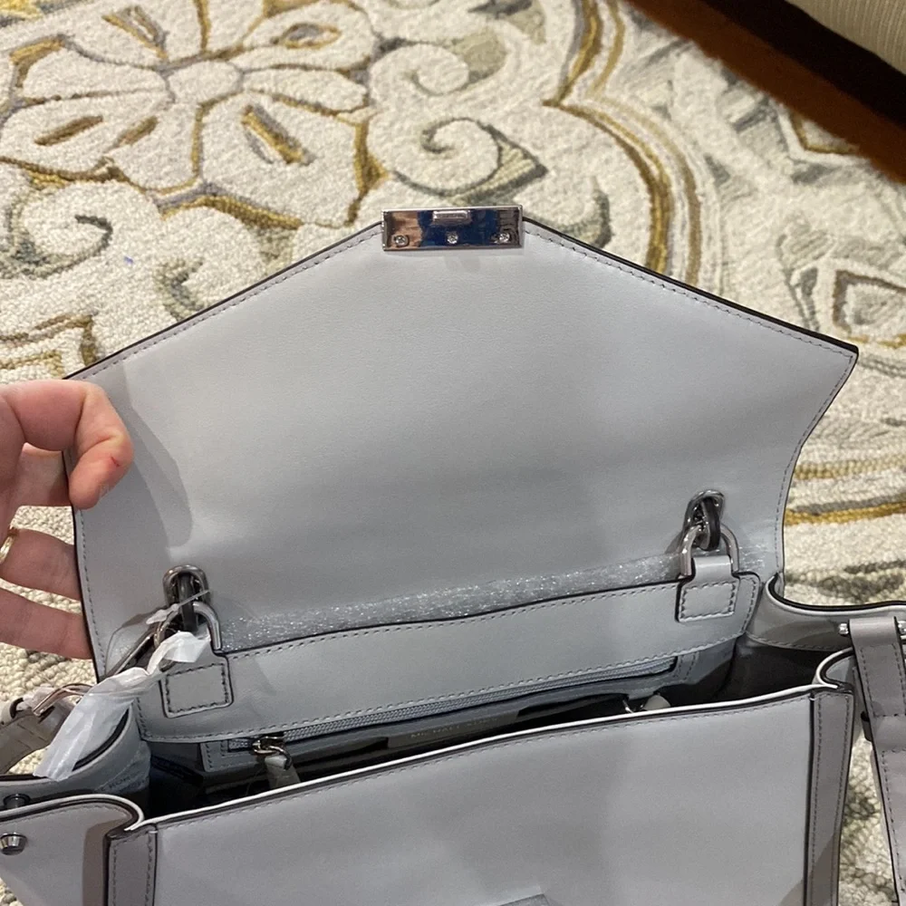 💕 Michael Kors NWT $348 Whitney gray satchel shoulder bag beautiful 💕